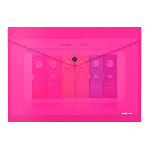 Picture of A4 BUTTON ENVELOPE NEON PINK